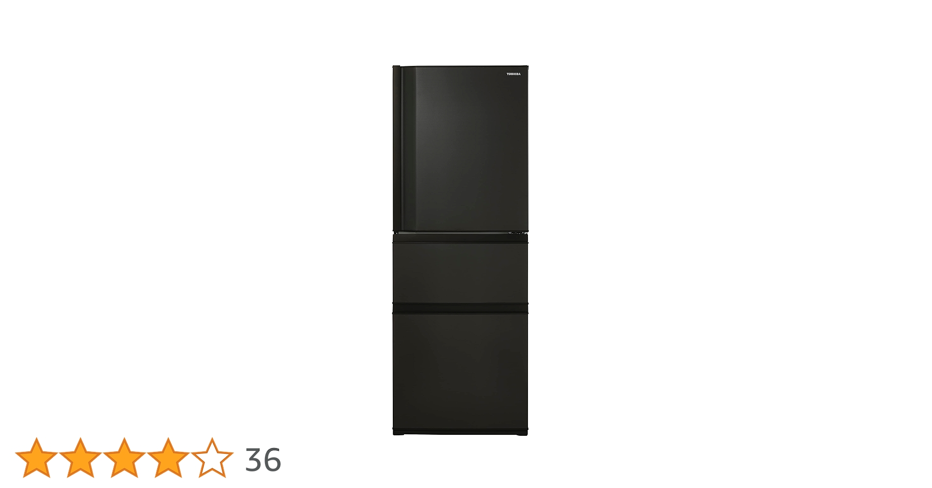 使用期間半年　TOSHIBAブラック 3ドア冷蔵庫（326L) 4904530129803.jpg